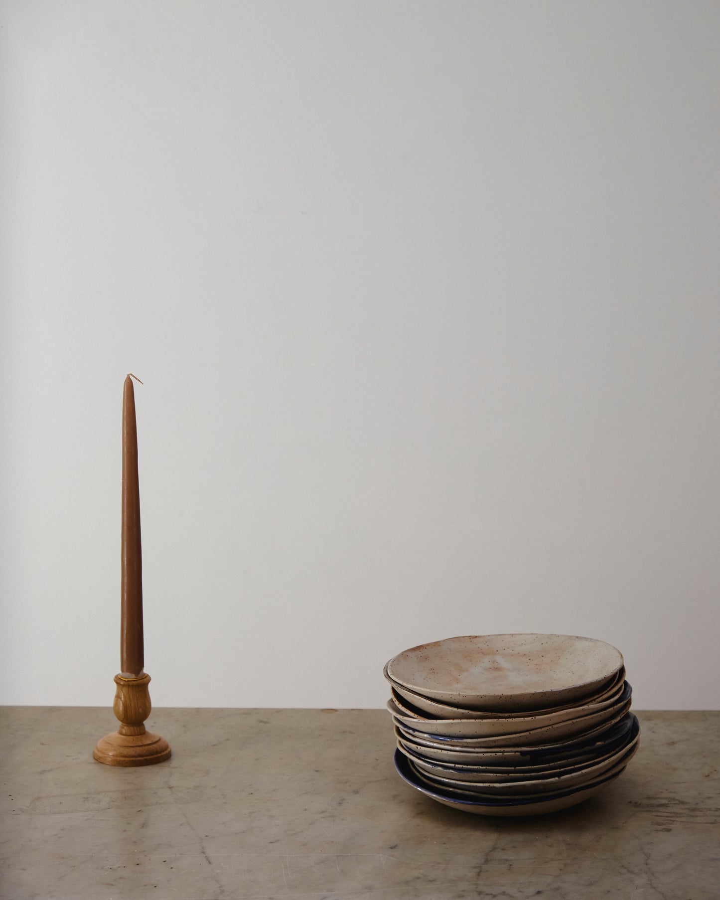 Pair of Small Oak Candle Holders