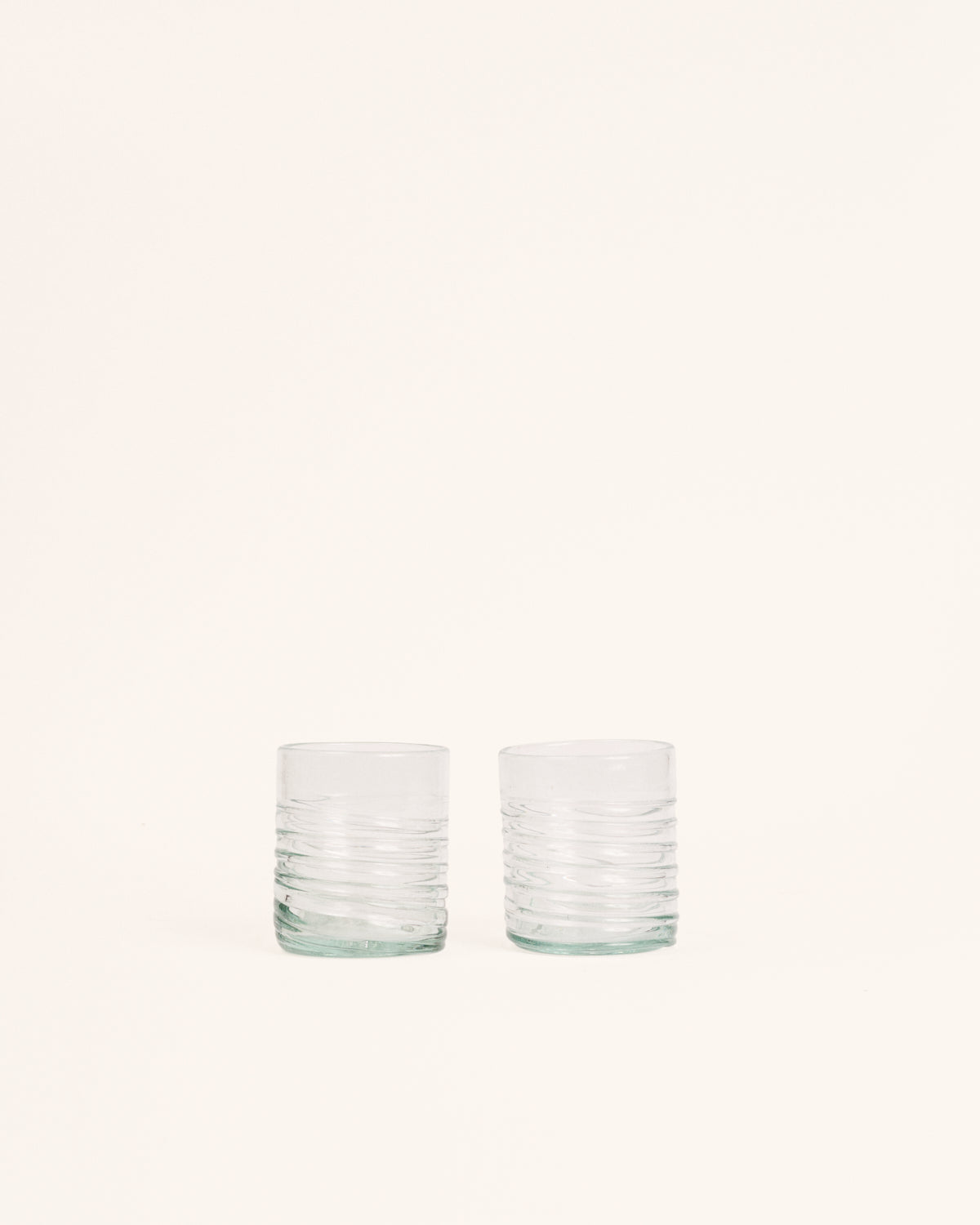 Pareja vasos circle medianos transparente