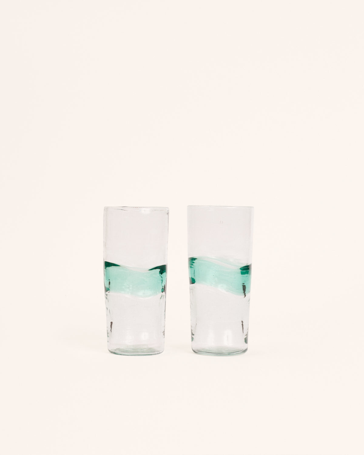 Pareja vasos altos spatter verde