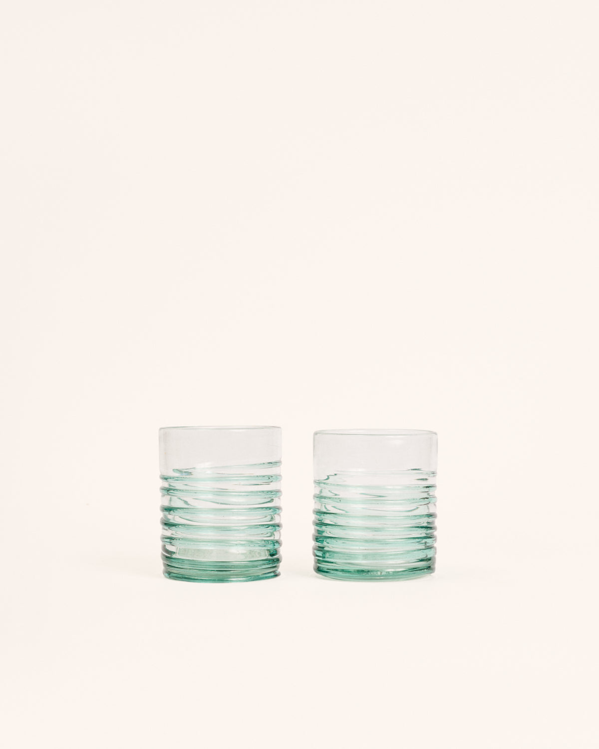 Pareja vasos circle medianos verdes
