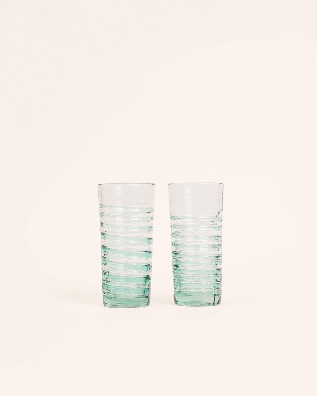 Pareja vasos altos circle verde