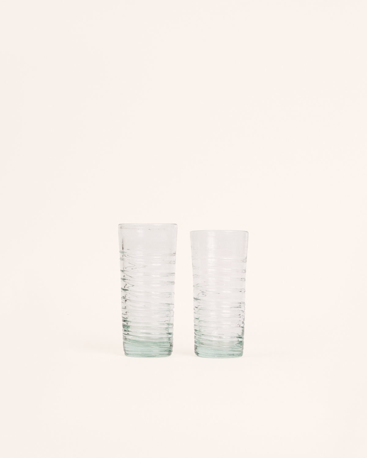 Pareja vasos circle altos transparente