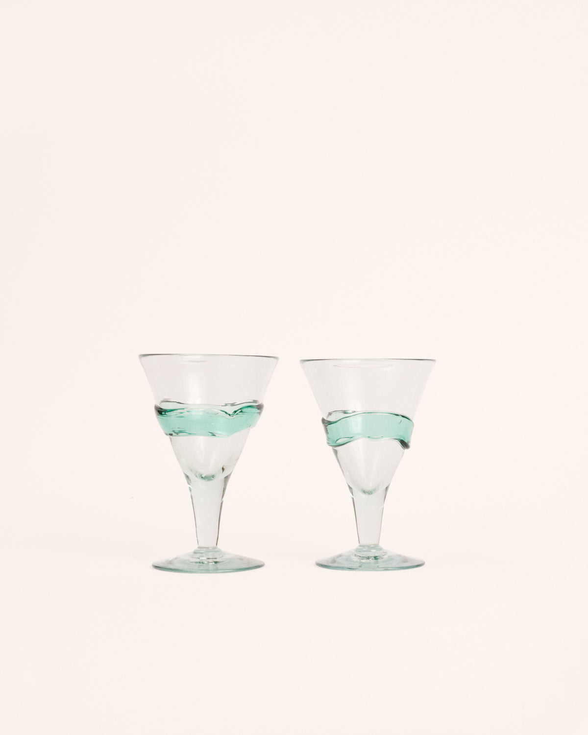 Pair of green spatter glasses