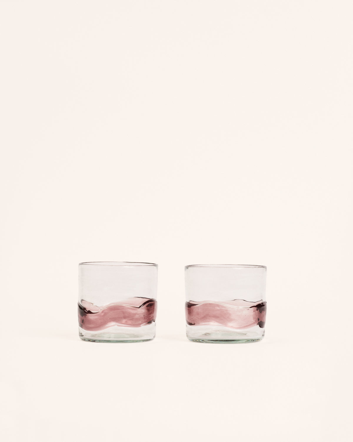 Pareja vasos spatter pequeños amatista
