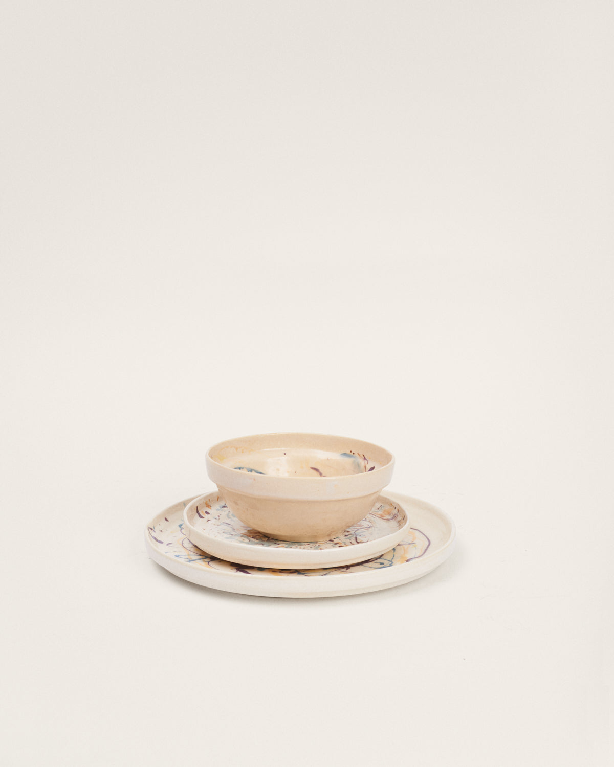 Marbled dinner plates (set of 2)