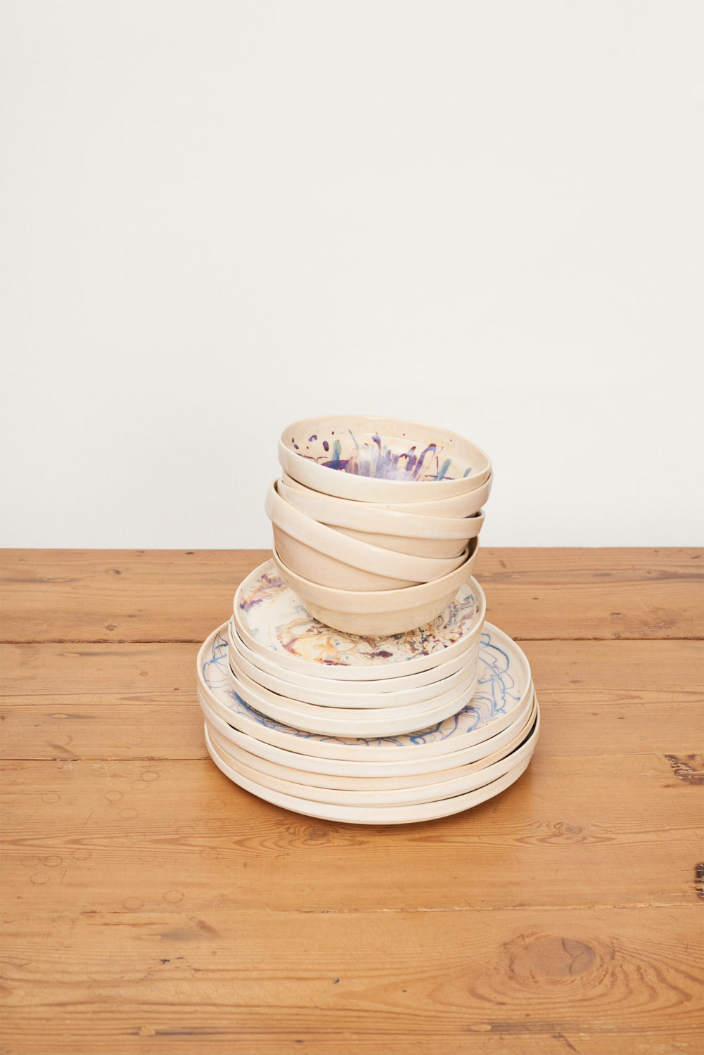 Marbled dessert plates (set of 2)