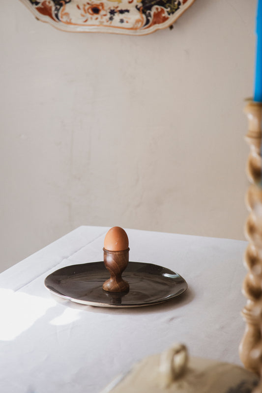 Walnut egg cup