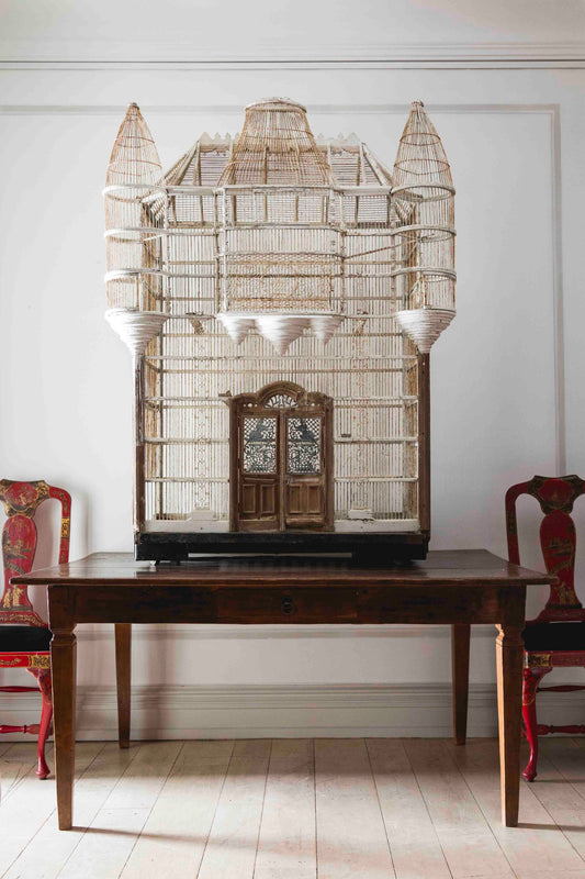Jaula de pájaros francesa del siglo de XIX
