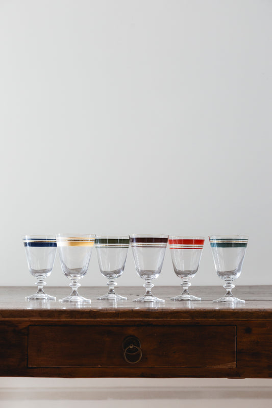 Hand painted Paris glasses (Set of 6)