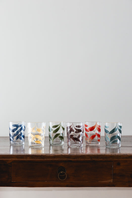 Vasos Botánicos pintados a mano (Set de 6)