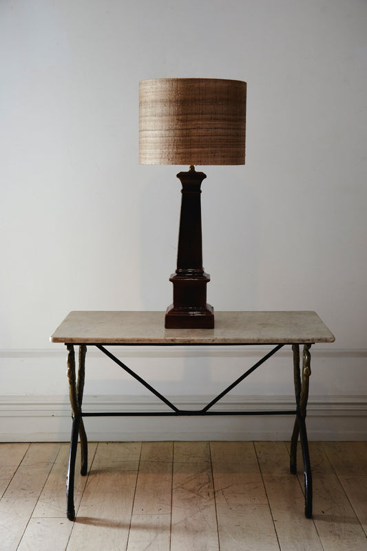 Chocolate brown ceramic lamp