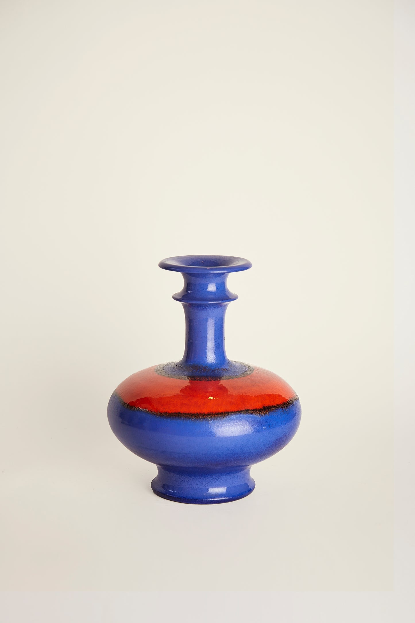 Blue and red vase
