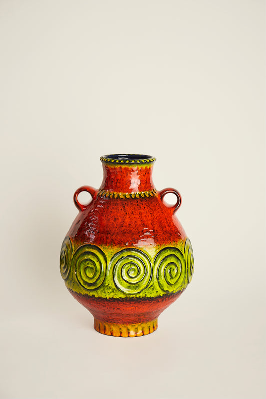 Orange and yellow vase