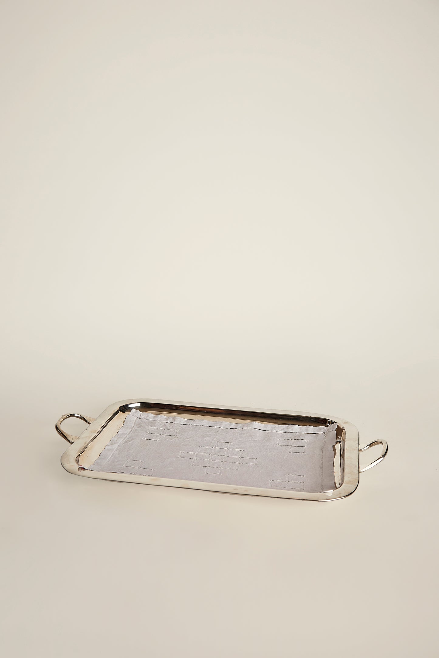 Silver plated brass tray