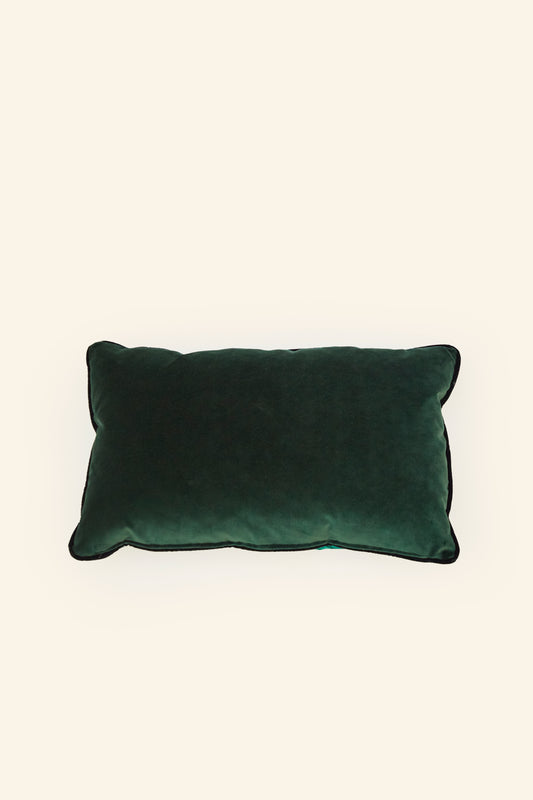 Almohadón malaquita con terciopelo verde