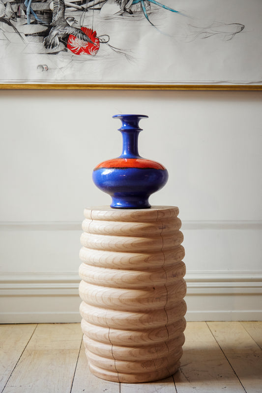 Blue and red vase