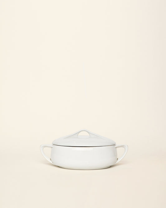 Sopera blanca ovalada