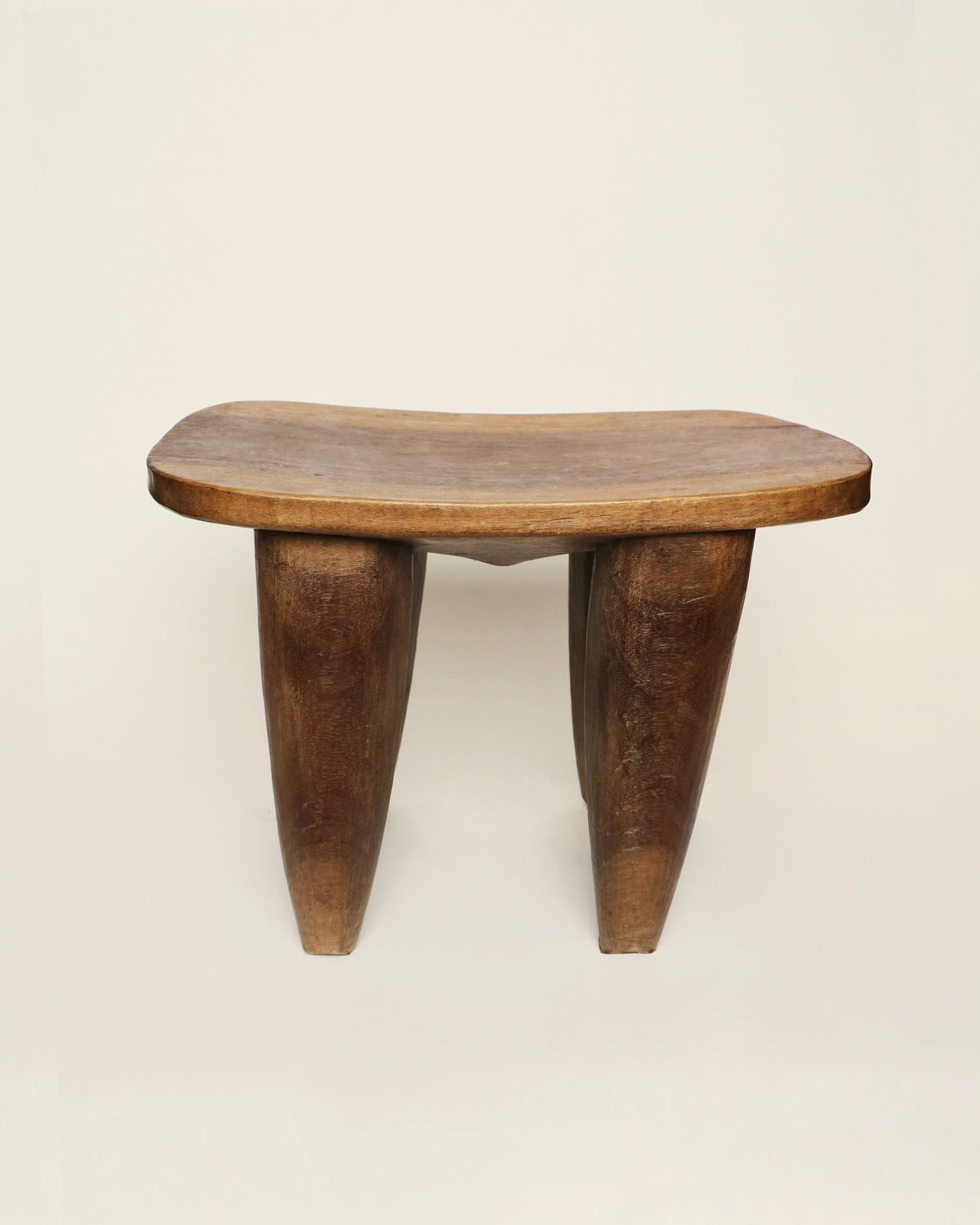 African dark wood stool
