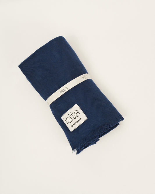 Dark blue cashmere blanket