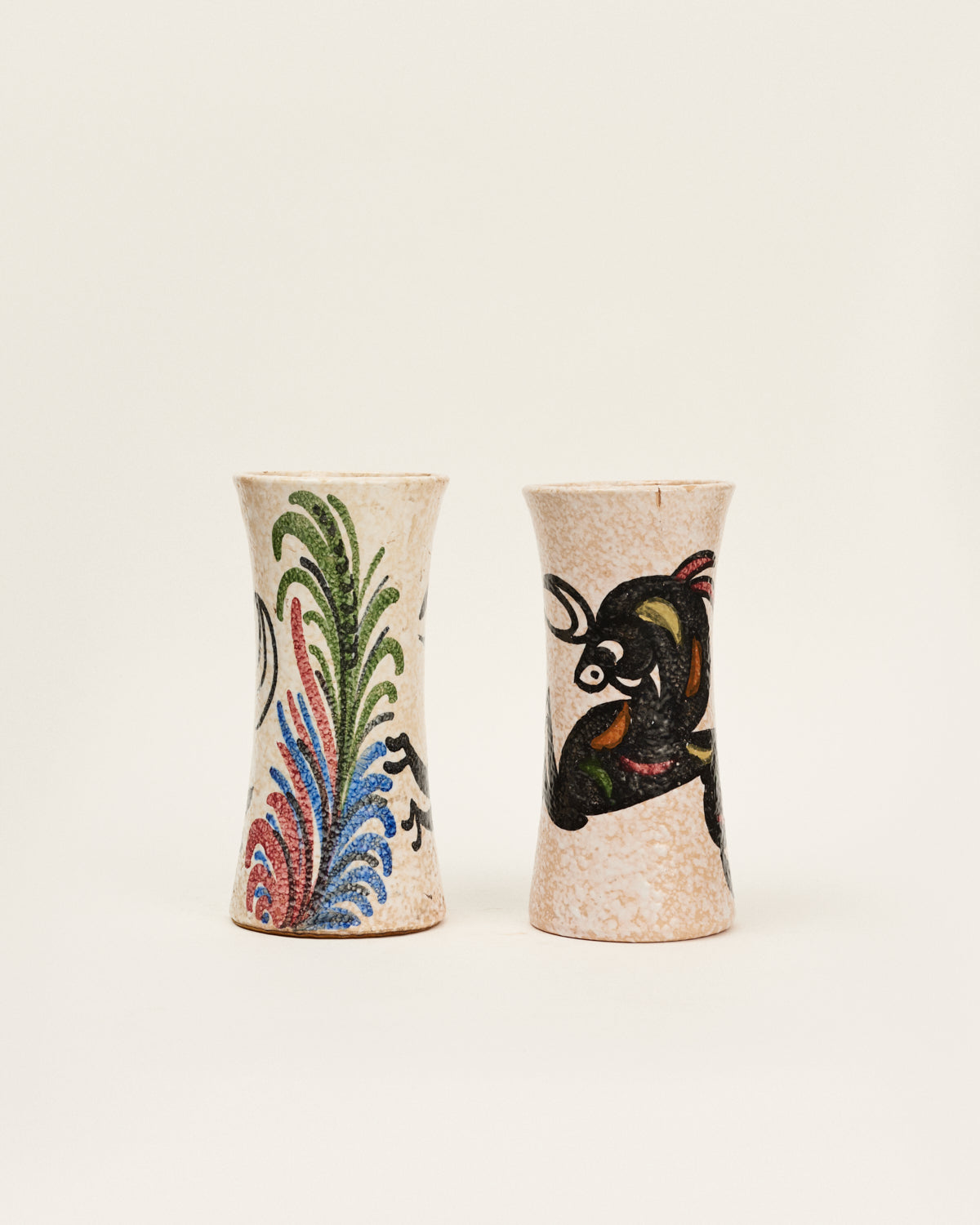 Pair of Bull Vases 