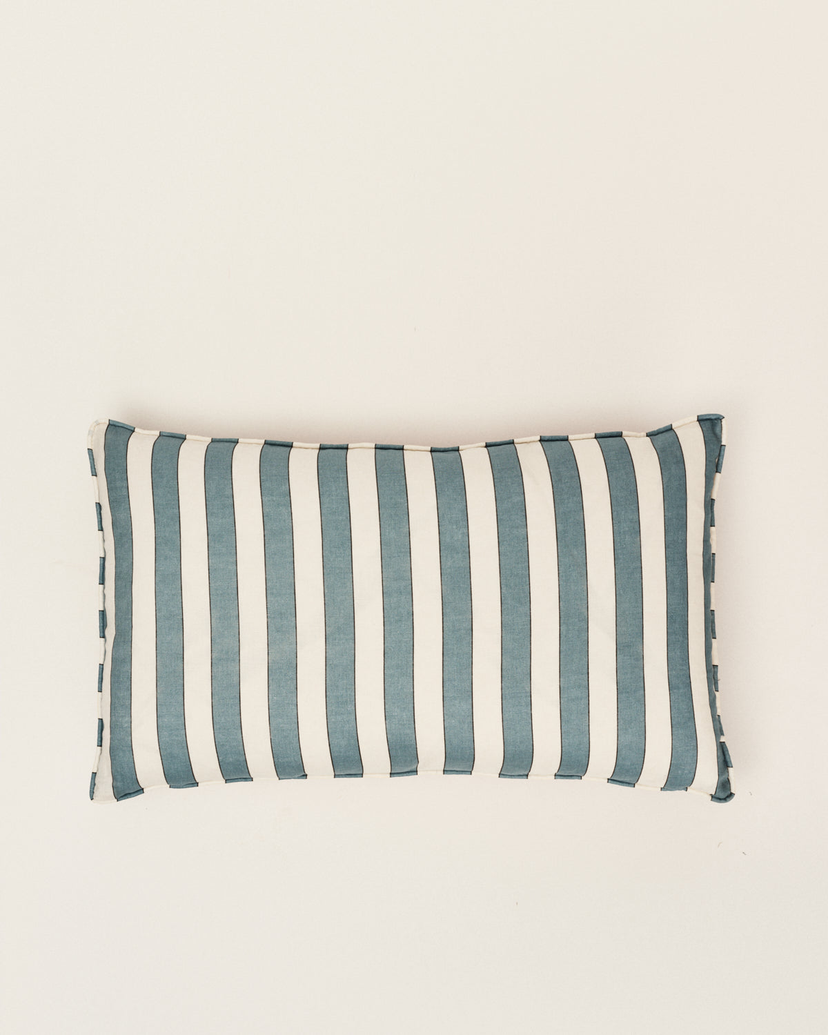 Large blue striped cushion