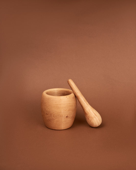 Wooden mortar
