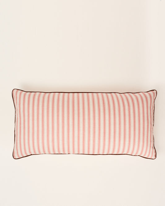 <tc>Pink medium striped cushion</tc>