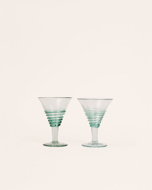 <tc>Pair of green circle glasses</tc>