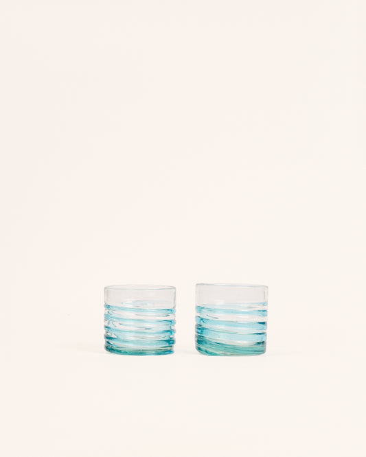 <transcy>Pair of small turquoise circle glasses</transcy>