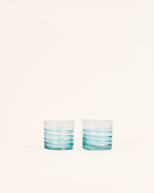 Pareja vasos circle pequeños turquesa