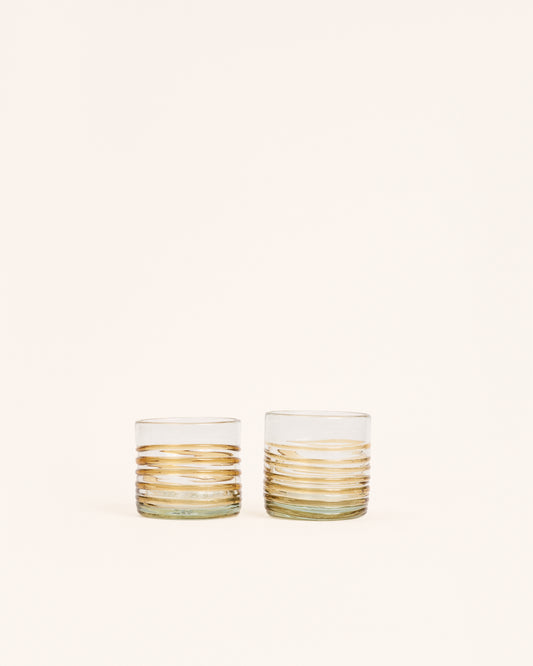 Pareja vasos circle pequeños topacio