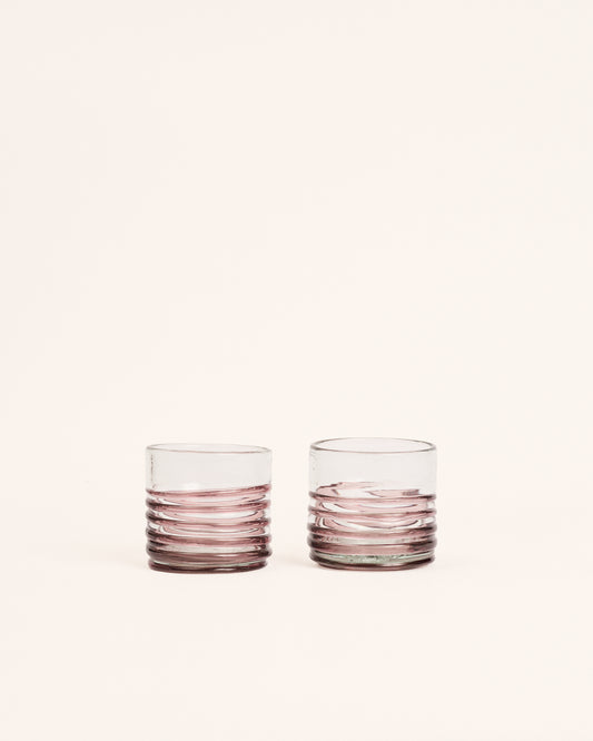 <transcy>Pair of small amethyst circle glasses</transcy>