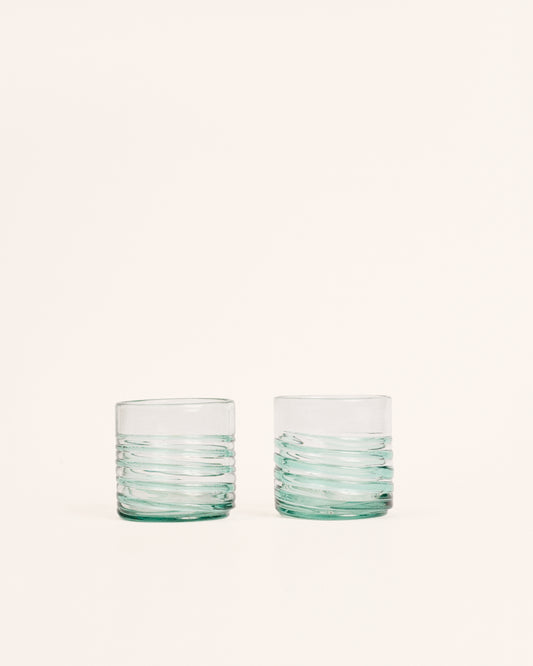 <transcy>Pair of small green circle glasses</transcy>