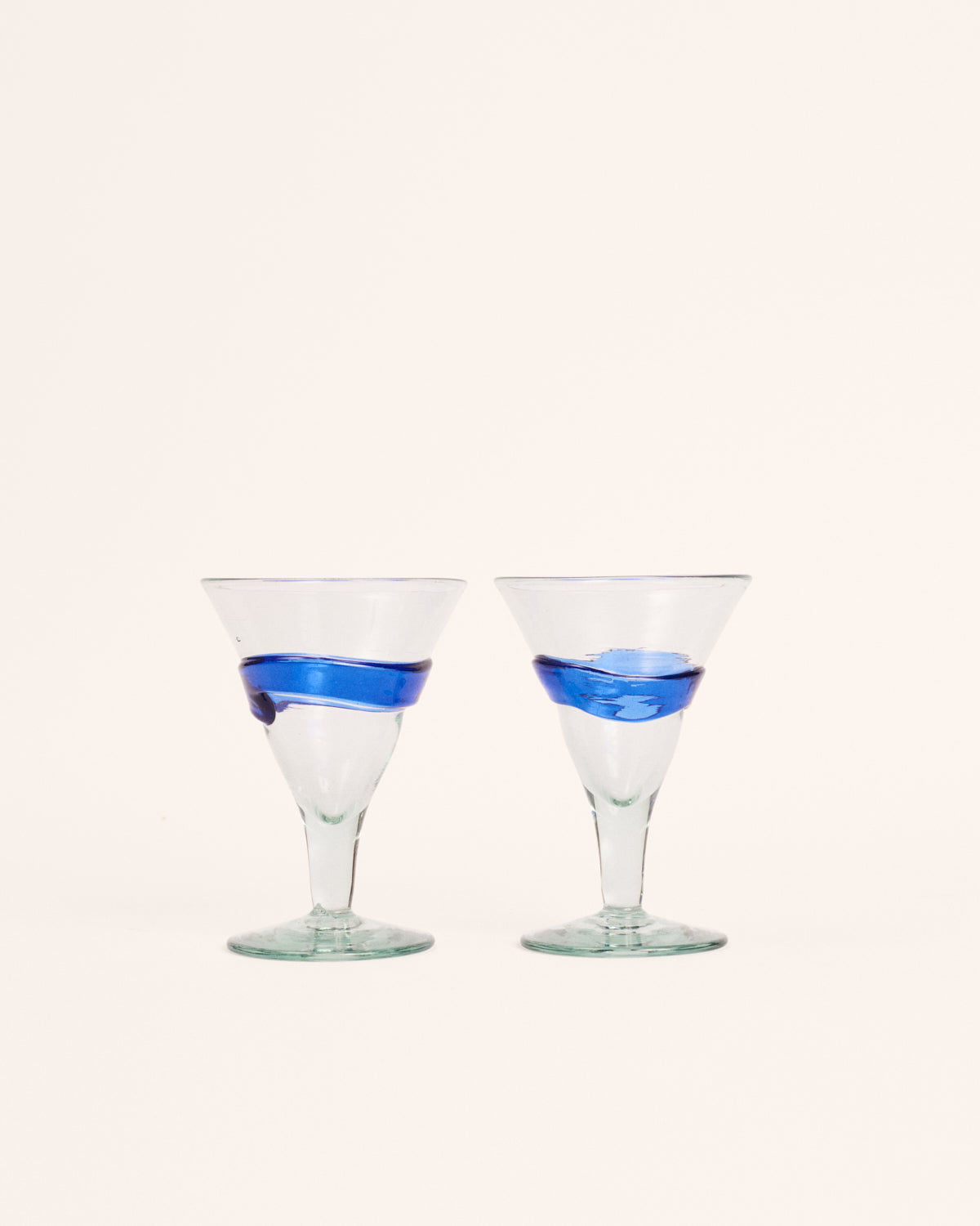 Pair of blue spatter glasses