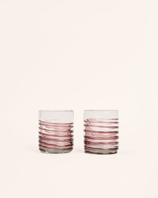 <transcy>Pair of medium amethyst circle glasses</transcy>
