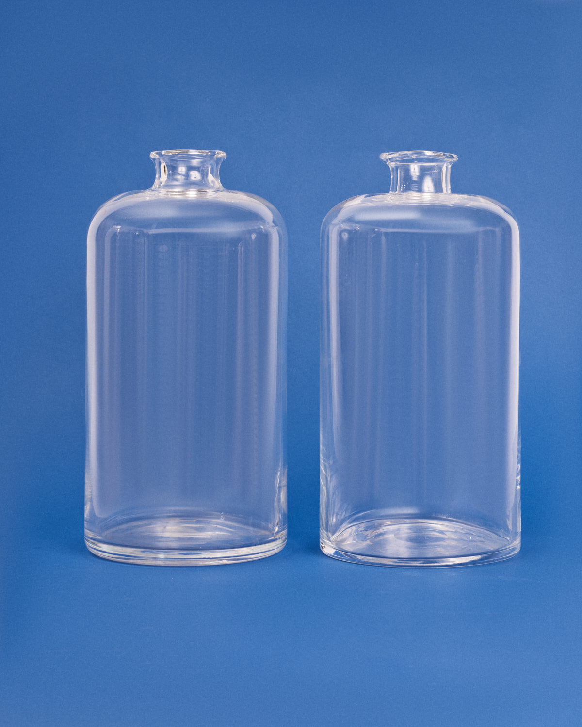Pair of tall glass vases